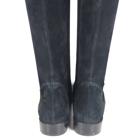 Stuart Weitzman Women's Lilene US 9 Black Suede Stretch Pull On Knee High Boots - Picture 10 of 16